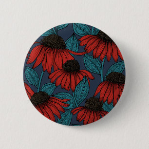 赤紅花 缶バッジ