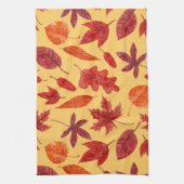 赤紅葉の水色 キッチンタオル (縦)