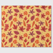 赤紅葉の水色 ラッピングペーパー (フラット)