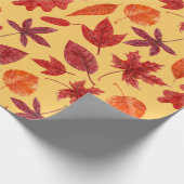 赤紅葉の水色 ラッピングペーパー (角)