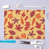 赤紅葉の水色 薄葉紙 (クラフト)