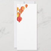 赤紙ランタンロング結婚縦型 招待状 (裏面)