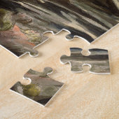 赤素晴らしい龍と太陽を着た女 ジグソーパズル (側面)