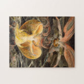 赤素晴らしい龍と太陽を着た女 ジグソーパズル (横)