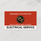 赤素晴らし層電気サービス 名刺 (正面)