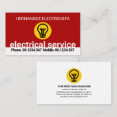 赤素晴らし層電気工事 名刺 (正面/裏面)