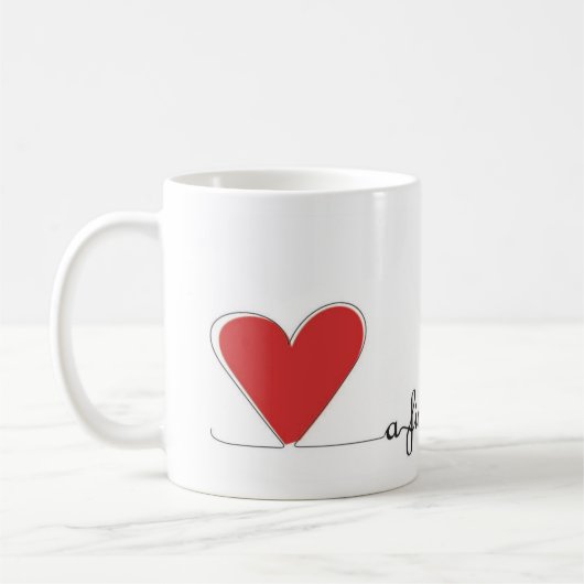 赤素晴らし線 コーヒーマグカップ (左)