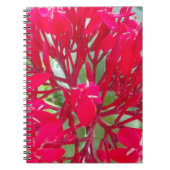 赤素晴らし花手帳 ノートブック (正面)