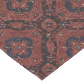 赤素晴らし青フローラろうけつ染めテーブルランナー ロングテーブルランナー (コーナー)