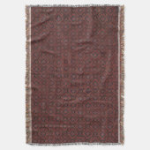 赤素晴らし青フローラろうけつ染めブランケット スローブランケット (正面縦)