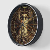 赤素晴らし龍時計 壁時計 (傾斜)