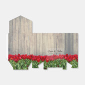 赤素朴いチューリップの納屋 フェイバーボックス (折り畳みなし)
