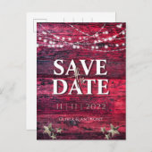 赤素朴い木の糸結婚が日救に灯る 案内ポストカード (正面/裏面)