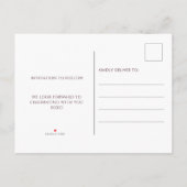 赤素朴い木の糸結婚が日救に灯る 案内ポストカード (裏面)