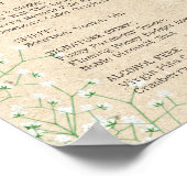 赤素朴ちゃんの呼吸フローラの結婚バーメニューの看板 ポスター (角)