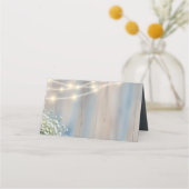 赤素朴ちゃんの息とストリングライト結婚 プレイスカード (裏面)