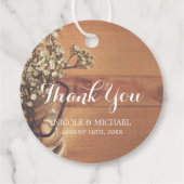 赤素朴ちゃんの息のメイソンのジャー結婚ウッド フェイバータグ (裏面)