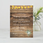 赤素朴ちゃんの息のメイソンの瓶ライツ結婚のインビ 招待状 (スタンド正面)