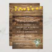 赤素朴ちゃんの息のメイソンの瓶ライツ結婚のインビ 招待状 (正面/裏面)