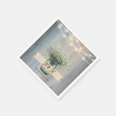 赤素朴ちゃんの息のメイソンの結婚ナプキン スタンダードカクテルナプキン (角)