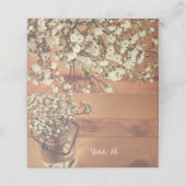 赤素朴ちゃんの息のメイソンの結婚瓶の折り畳み プレイスカード (外部開封)