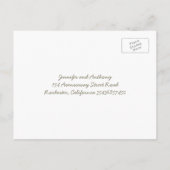 赤素朴ちゃんの息の国の結婚式RSVP インビテーションポストカード (裏面)