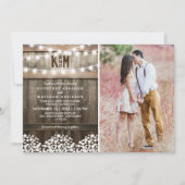 赤素朴ちゃんの息の弦が光の写真結婚 招待状 (正面)