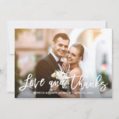 赤素朴ちゃんの息の愛と感謝していの結婚写真 サンキューカード (正面)