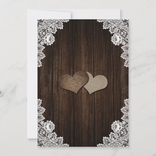 赤素朴ちゃんの息の木のメイソンジャー結婚ズ 招待状 (裏面)