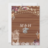 赤素朴ちゃんの息の瓶の結婚式の日付を保存 招待状 (裏面)