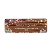 赤素朴ちゃんの息の結婚差出人住所 ラベル (正面)