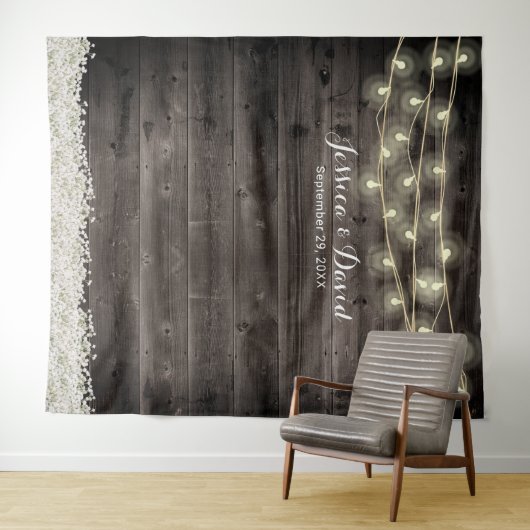 赤素朴ちゃんの息の花の結婚納屋 タペストリー (インサイチュ(横))