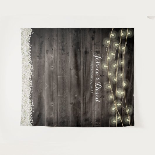 赤素朴ちゃんの息の花の結婚納屋 タペストリー (正面(横))