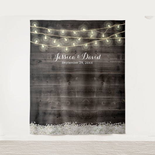 赤素朴ちゃんの息の花の結婚納屋 タペストリー (正面)