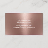 赤素朴ちゃんの息の花モダンバラ金ゴールド 名刺 (裏面)