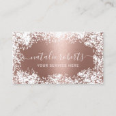 赤素朴ちゃんの息の花モダンバラ金ゴールド 名刺 (正面)