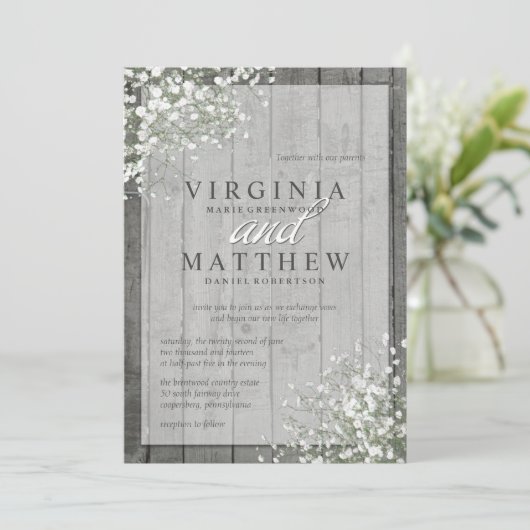 赤素朴ちゃんの息結婚式招待状 招待状 (スタンド正面)