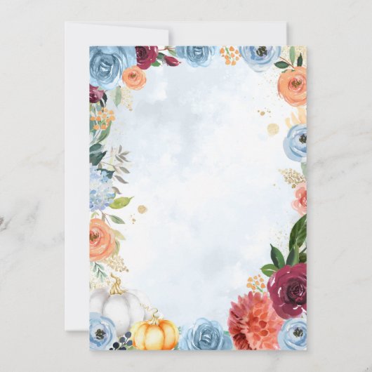 赤素朴ちゃんシャワーでフローラツインカボチャ駆動 招待状 (裏面)