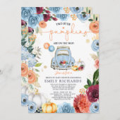 赤素朴ちゃんシャワーでフローラツインカボチャ駆動 招待状 (正面/裏面)