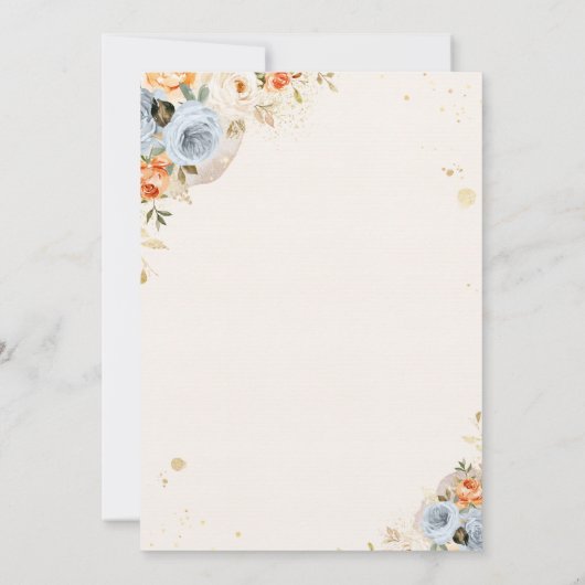 赤素朴ちゃんシャワーで愛のカボチャのドライブの秋 招待状 (裏面)