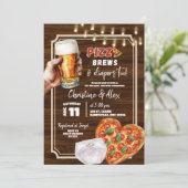 赤素朴ちゃんシャワーに木材ピザの醸造とオムツ 招待状 (スタンド正面)