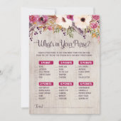 赤素朴ちゃんシャワーゲーム財布の中身 招待状 (正面)