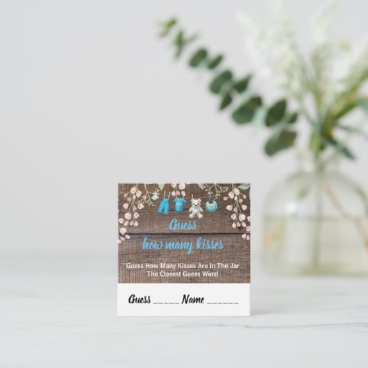 赤素朴ちゃんシャワー数を推測キスカード スクエア名刺 (スタンド正面)