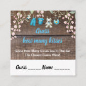 赤素朴ちゃんシャワー数を推測キスカード スクエア名刺 (正面)