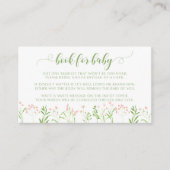 赤素朴ちゃんシャワー用のピンクの小さなワイルドフラワーブック エンクロージャーカード (正面)