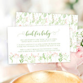 赤素朴ちゃんシャワー用のピンクの小さなワイルドフラワーブック エンクロージャーカード