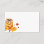 赤素朴ちゃんシャワー用のワイルドフラワーハニービー本 エンクロージャーカード (裏面)