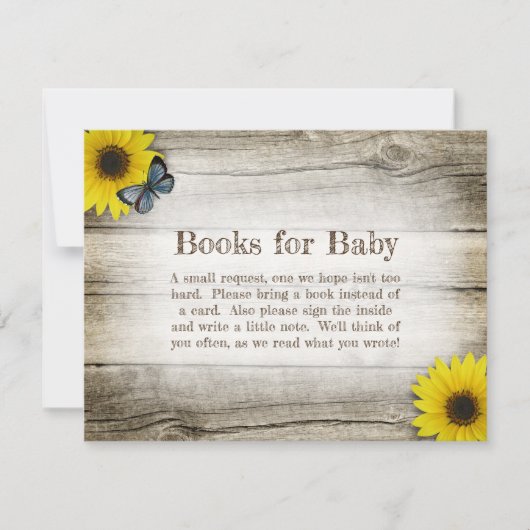 赤素朴ちゃんシャワー用ひまわり本 招待状 (正面)