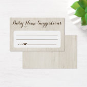 赤素朴ちゃんシャワー用ベビー名候補カード (デスク)