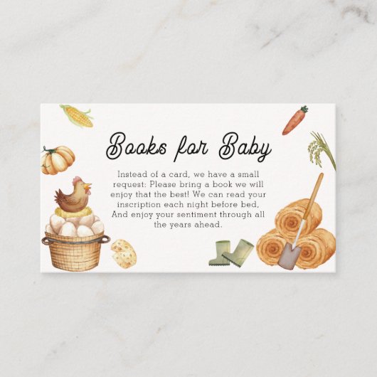 赤素朴ちゃんシャワー用ボホファーム鶏の本 エンクロージャーカード (正面)